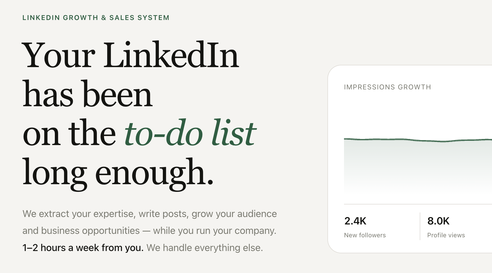 Copostly LinkedIn positioning and outbound tool