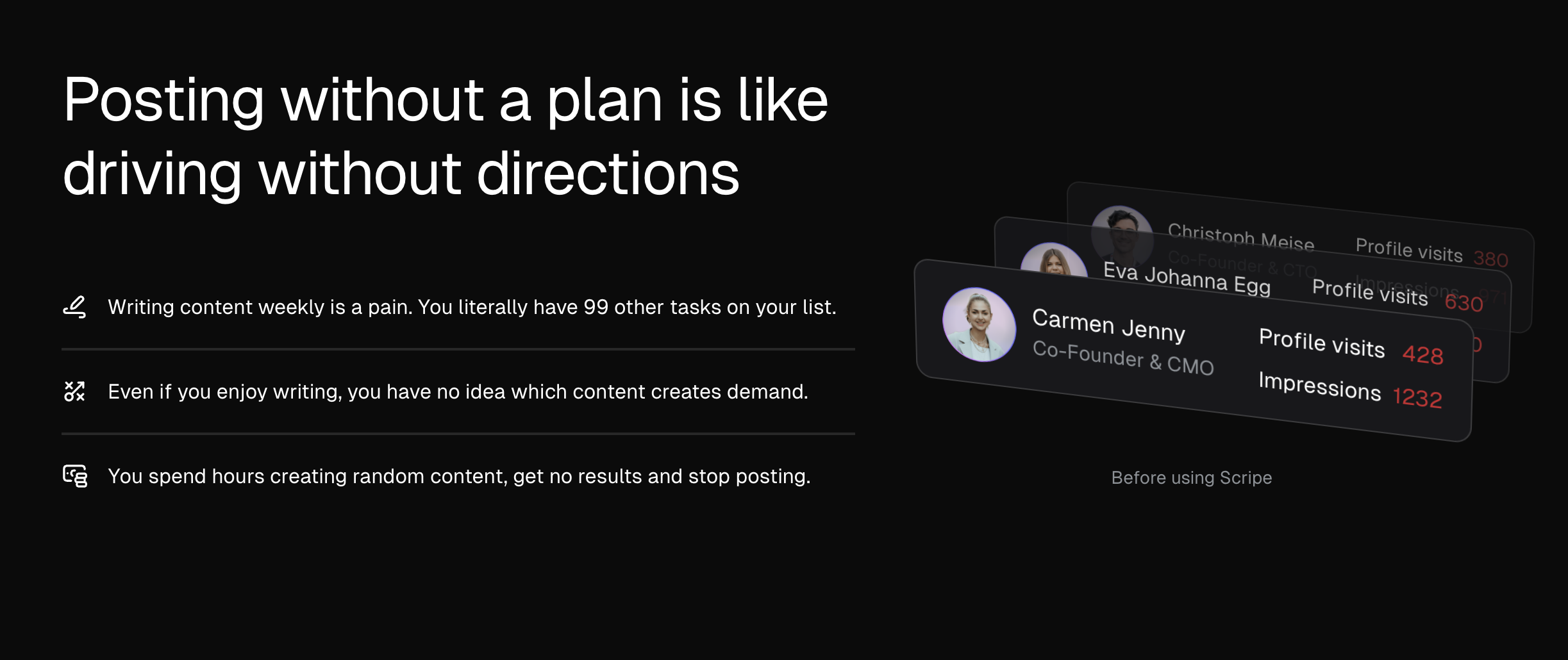 Scripe LinkedIn content tool for voice memos and idea capture